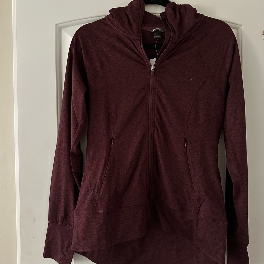 Eddie Bauer Women's Burgundy Zip-Up Hoodie